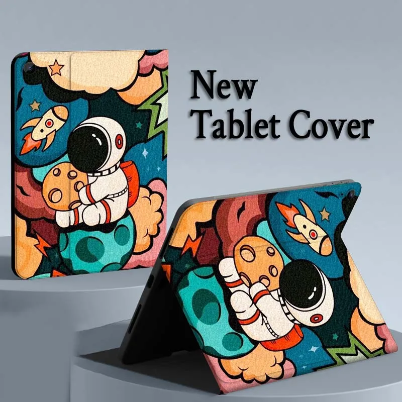 Adorable Cartoon Astronaut Art Tablet Case