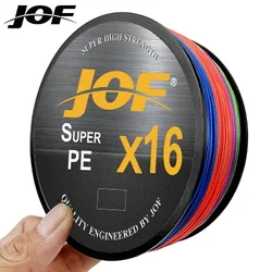JOF X16 Enhanced Super Strong Braided Fishing Line - 500M Multifilament PE - 500M - 100LB - 0.50mm (Multicolor)