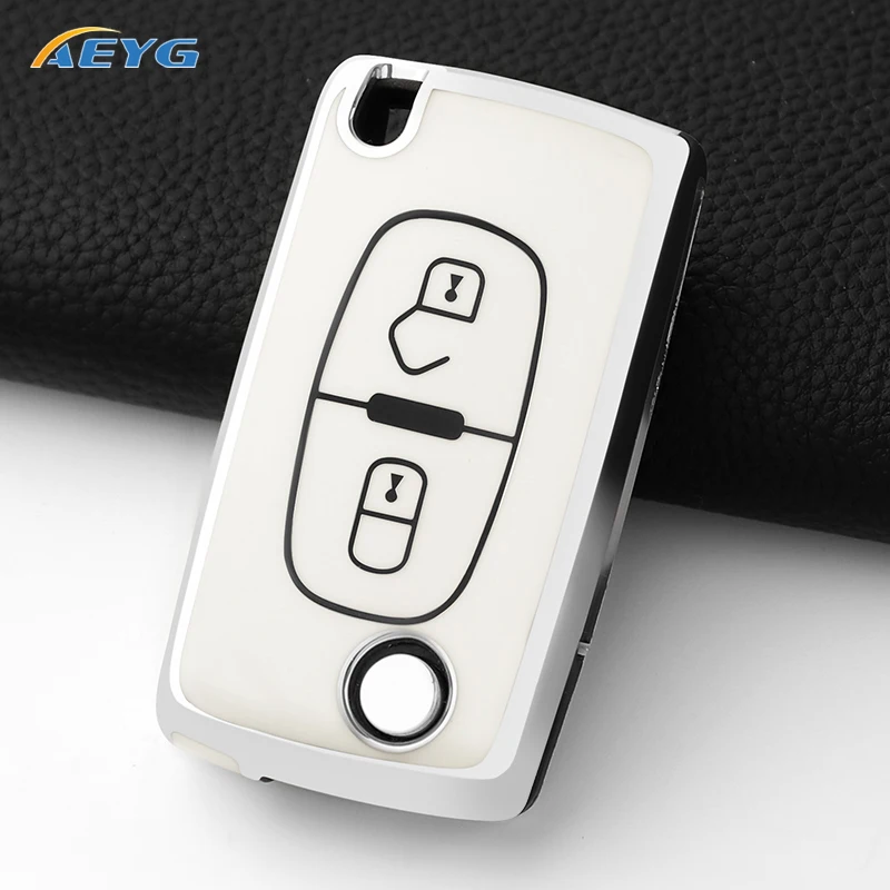 Key Case Cover TPU For Peugeot Partner Citroen Berlingo C3 Picasso