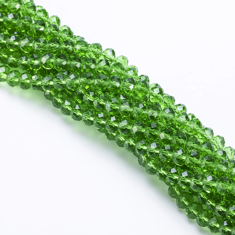 Plastic Faceted Beads, Transparent, 8mm, 200-pc, Light Green