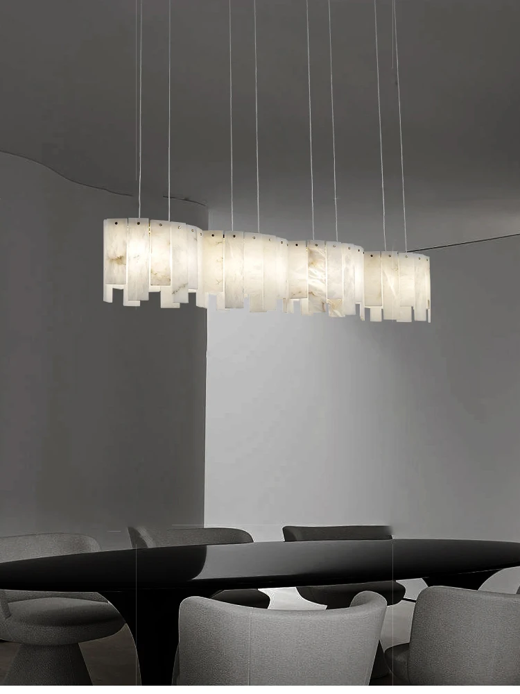 Home Appliance Light Luxury Classy Marble Chandelier Big Lighting Living Room Decoration Lamparas De Salon Lustres