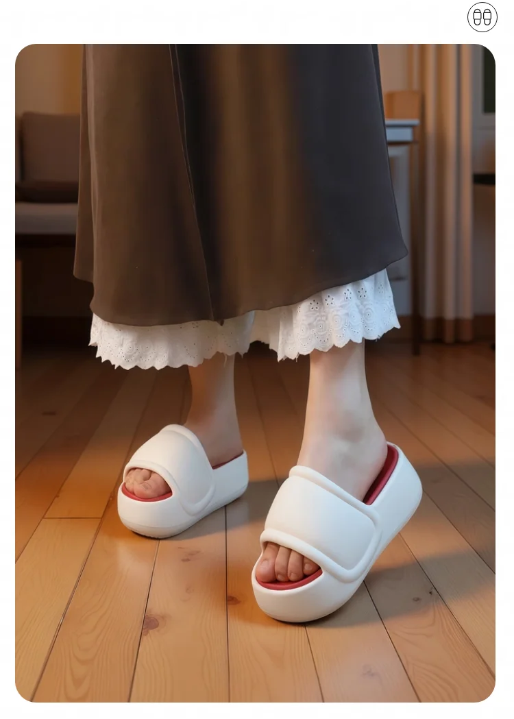 Neue 6cm Flatform Chunky Slippers für Damen, Sommer Anti-Geruch-Slides, Leichte Plateau-EVA-Schuhe für Zuhause, Draußen und Strand – Detail 18