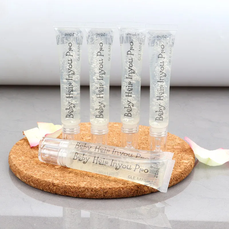 Baby Hair Edges Pro Brush Gel Squeeze Tube 10Ml Refill Gel Replacement Tube 20Ml, Professional Edge Control Brush And Gel 3 In 1