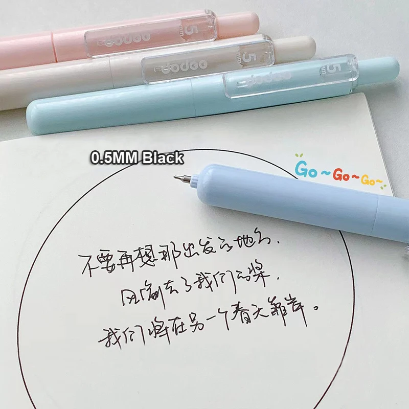 학생용 귀여운 포켓 젤 펜, 0.5mm 블랙 젤 잉크 펜, 휴대용 쓰기 펜, 빠른 건조 중립 펜, 사무용품, 4PCs/세트, 신제품