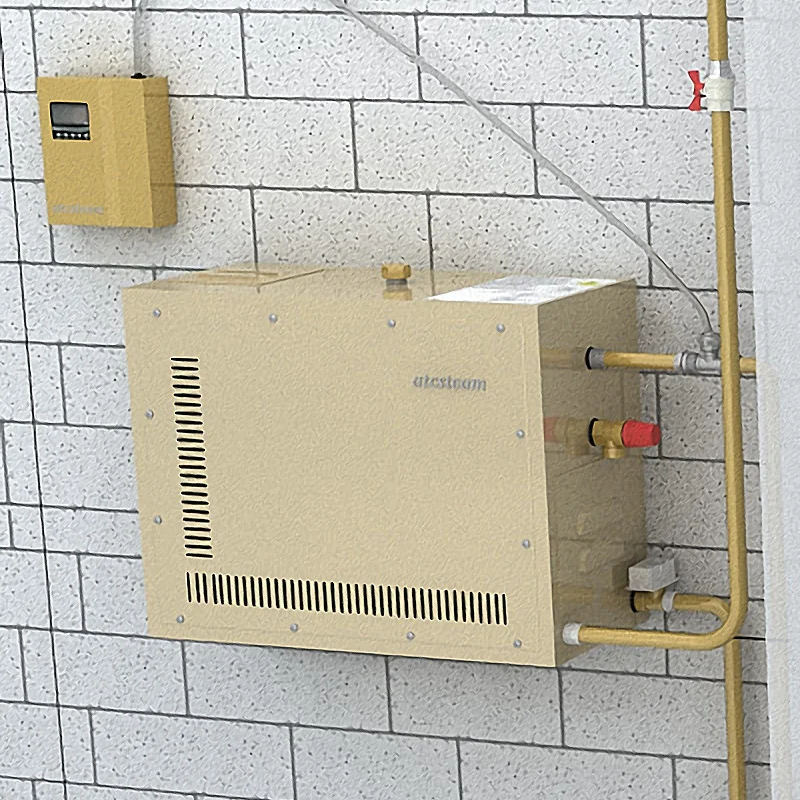 6/7/8/9KW Automatic Stainless Steel Steam Generator Descaling Sauna Room Steam Bath Machine For Spa Room Digital Controller 6