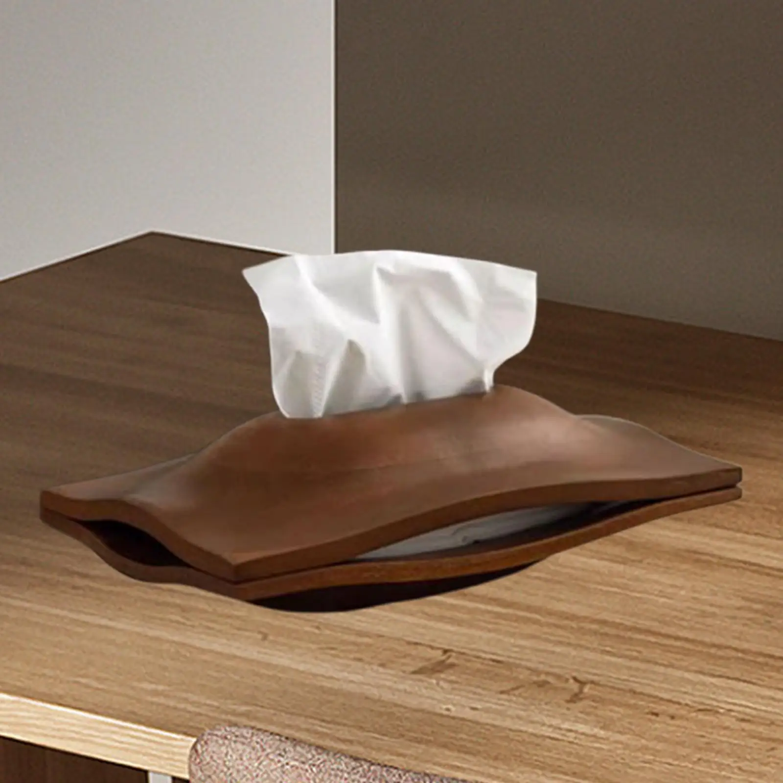 Wooden Tissue Box Cover Tabletop Ornament Paper Napkin Holder Napkin Paper Case for Vanity Bedroom Dresser Desk Home Decor 3