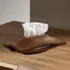 Wooden Tissue Box Cover Tabletop Ornament Paper Napkin Holder Napkin Paper Case for Vanity Bedroom Dresser Desk Home Decor 3