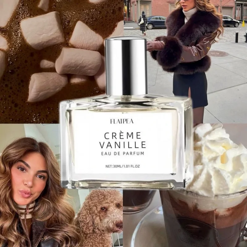 Parfum crème caramel vanille française sans alcool, eau de parfum au charme irrésistible, fragrance orientale romantique de luxe 30 ml_voghion.com