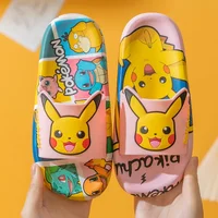 Pokemon Pikachu Pantofole per bambini Nuova estate Stampa di cartoni animati Sandali per bambini Scarpe da casa morbide in PVC Bagno interno antiscivolo Kawaii 7