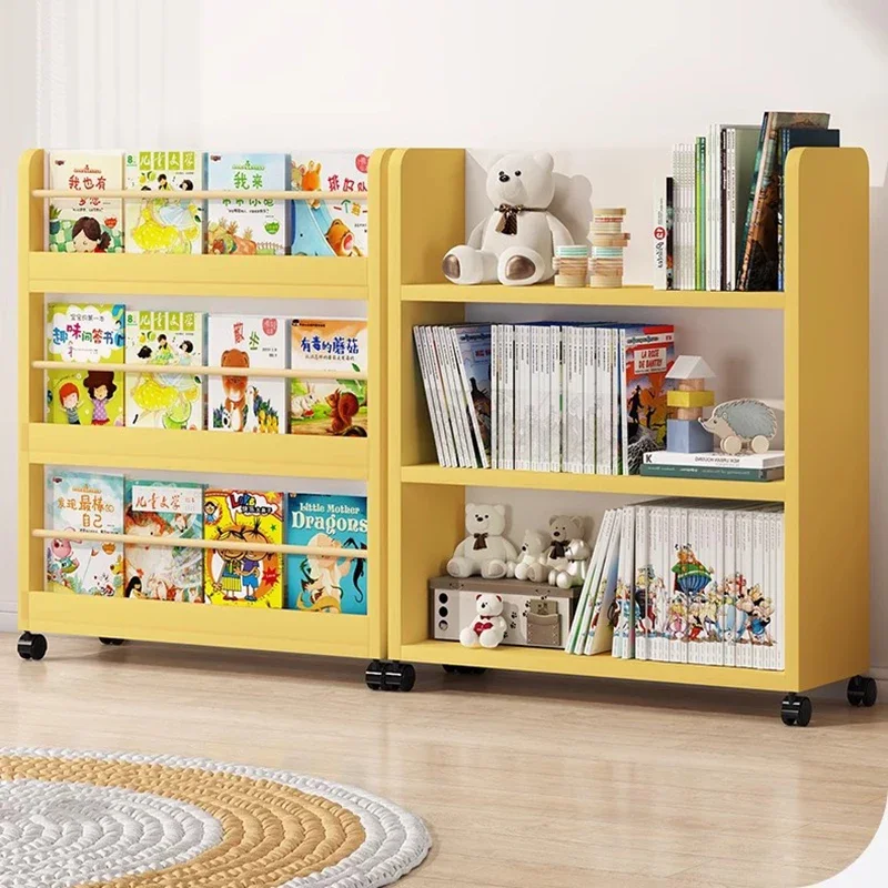 Adult Wooden Books Shelf Children Living Room Storage Modern Unique Toy Kids Book Shelf Long Estanteria Bookcase Organization