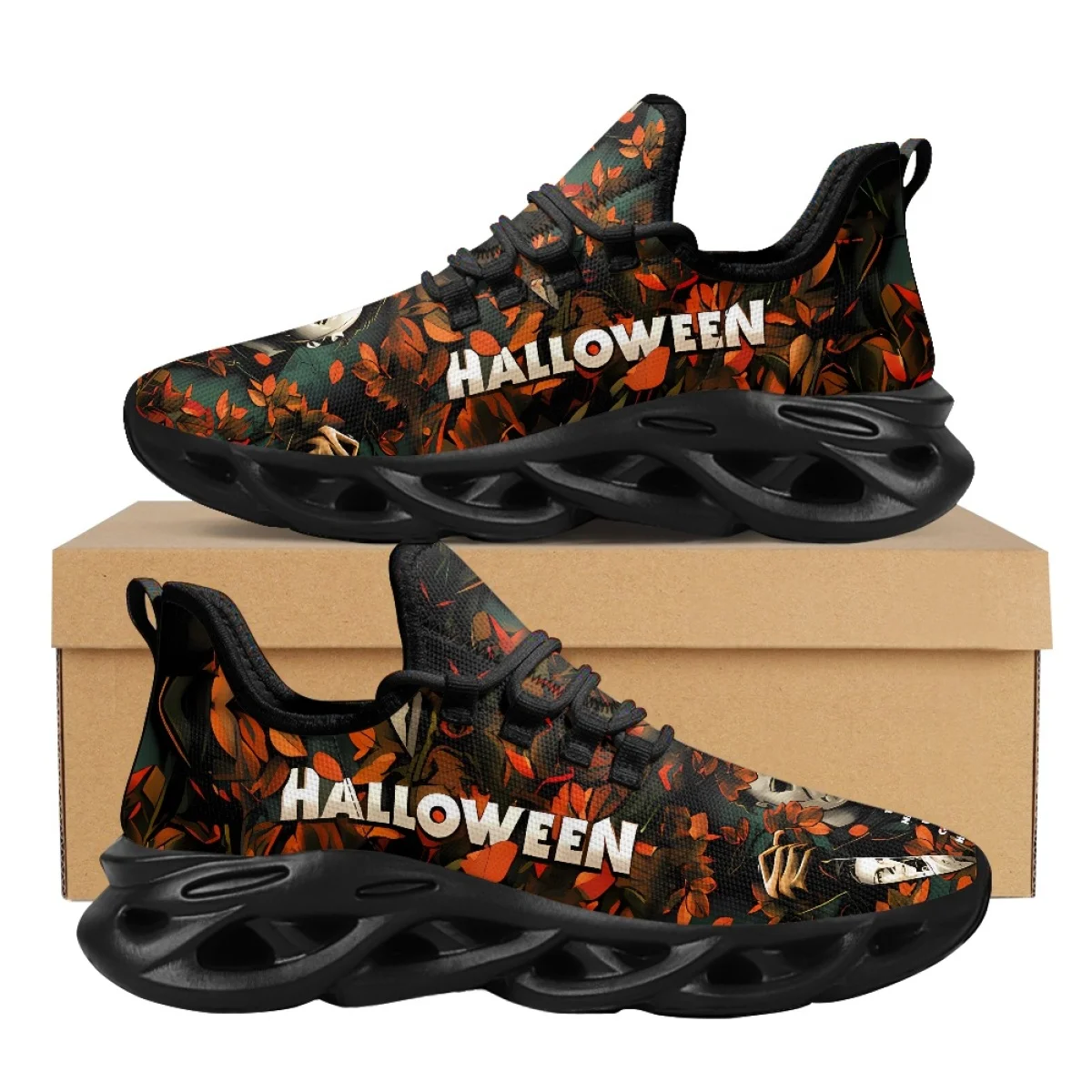 INSTANTARTS Halloween Shoes Horror Movie Character Michael Myers Print Unisex Walking Sneakers Casual Running Shoes Zapatillas