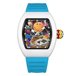 Trendy Unisex Sports Quartz Watch - Fashionable Design with Precise Movement, Ideal for Outdoor Activities and Daily Wear, Stylish Timepiece and Wrist Accessory (Blue)