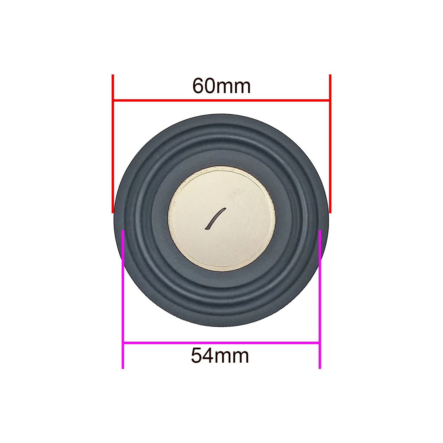 Jbl-liga de Alumínio Radiador Bacia Bacia Contrapeso Borda de Borracha Placa Vibratória Pcs 60 mm - Image 2