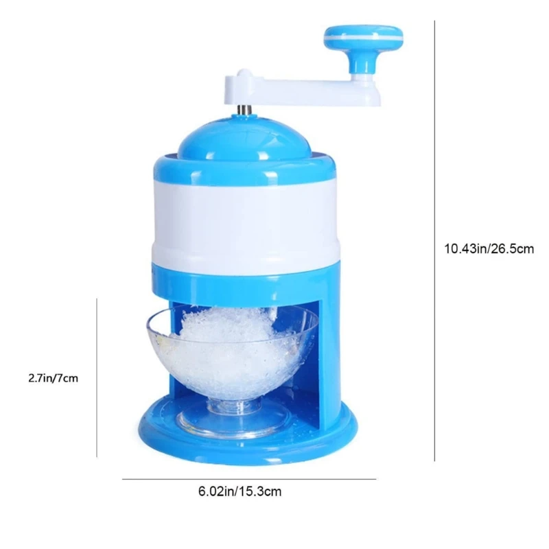 Manual Ice Crusher Slush Machine Ice Shaved Cocktails Crusher Household Slushie Machine for Home Outdoor C4DA