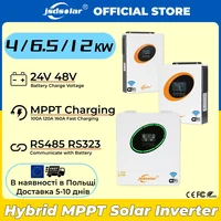 Onduleur solaire hybride jsdsolar 4KW 11KW 6500W 230VAC MPPT 120A avec chargeur solaire 500VDC, entrée PV, onde sinusoïdale pure, Wifi, RS485, BMS 1