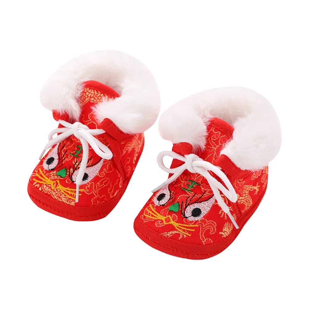 

Cartoon Keep Warm Booties Kids Short Boots Children Shoes Embroidered Footwear Autumn Cotton Baby Casual Newborn