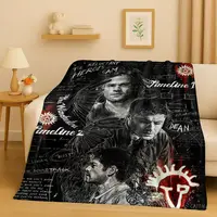 Couverture en flanelle HD surnaturelle Sam Dean Winchester TV, jet en peluche Ultra doux et chaud pour la maison, chambre à coucher, lit, canapé, cadeau de voyage 2
