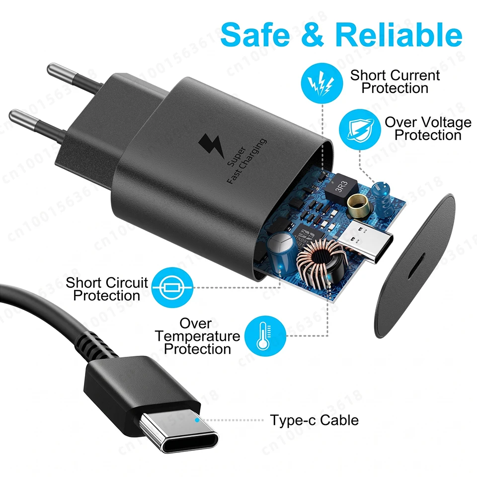 Original Samsung 25W Type C Fast Charge Adapter