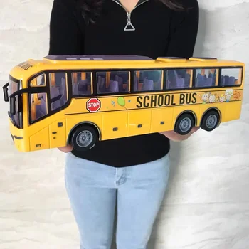 1/30 4Ch Rc Car Bus telecomandato con luce Tour Bus Modello wireless 27Mhz Veicolo radiocomandato Giocattoli Bambini Natale Capodanno Regalo