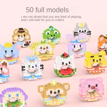 Donut series of 50 Internet celebrity small particle building block doll children puzzle toy girl gift