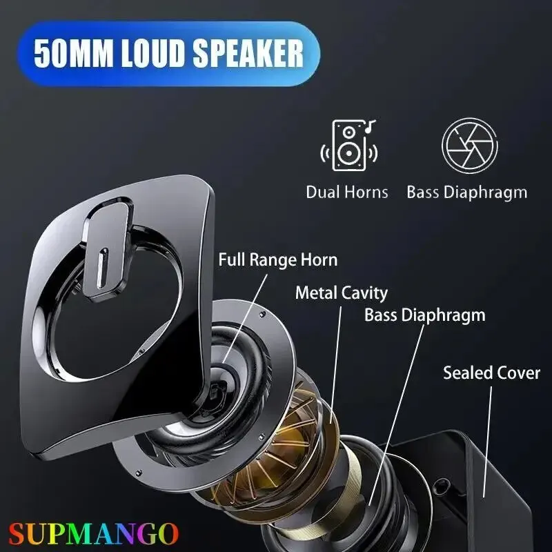 Computer Speakers PC Sound Box Microphone USB Wired For Desktop Computer