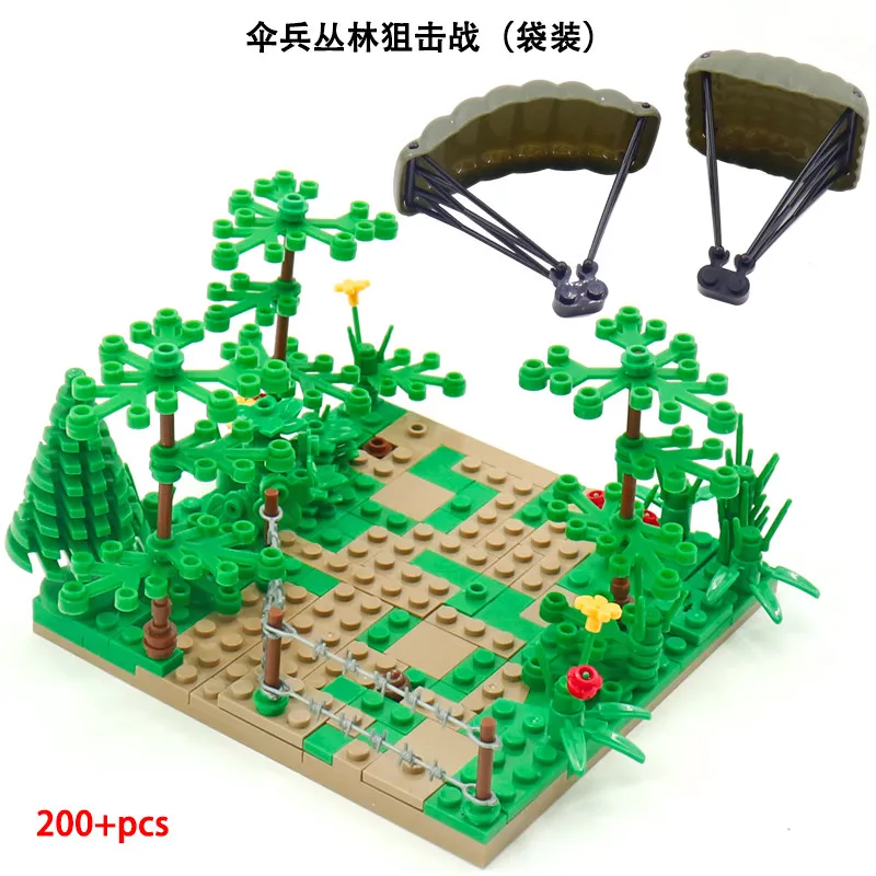Militär-Armee-Soldaten-Weltkriegs-Beobachtungsturm-Wachmann-Szenenmodell MOC DIY ​ Bausteine Spielzeug für Kinder – Detail 10