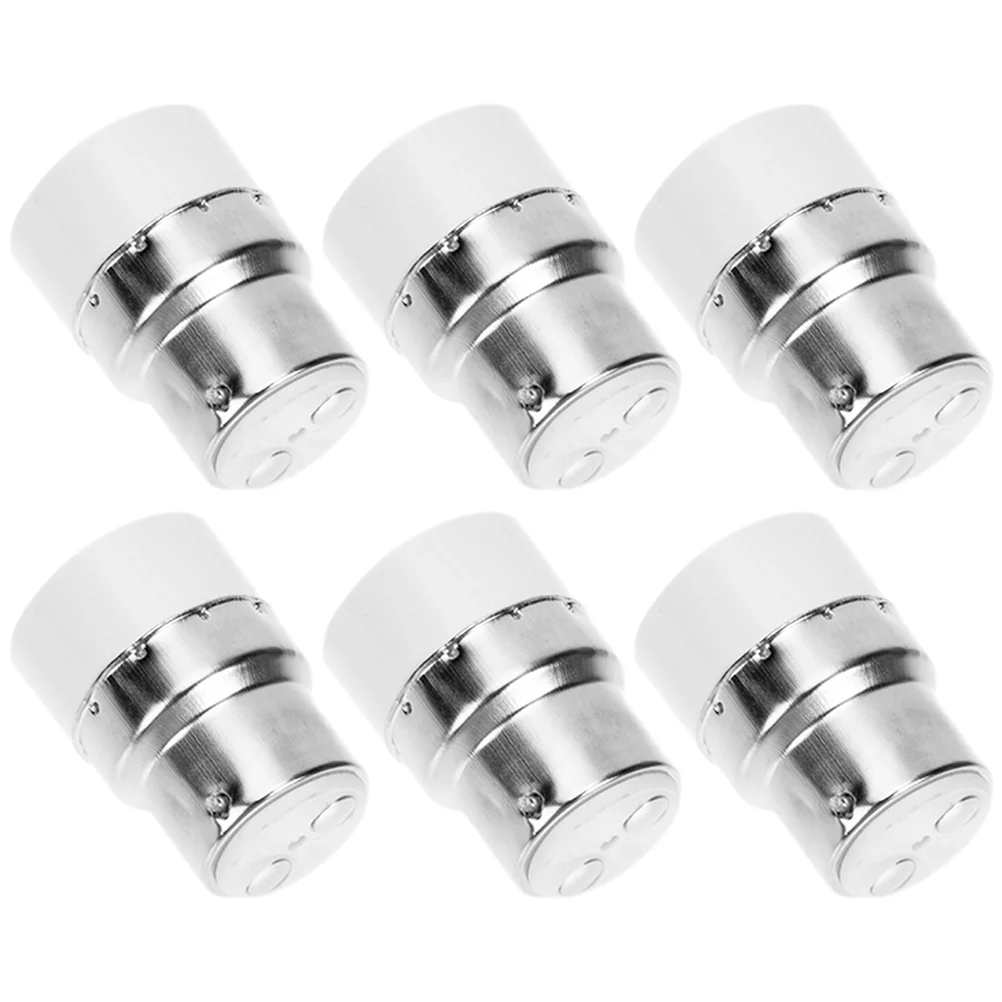 

6 Pcs Light Bulb Convert Lamp Head Base Converter Socket Replacement Adapter Extension White Outlet