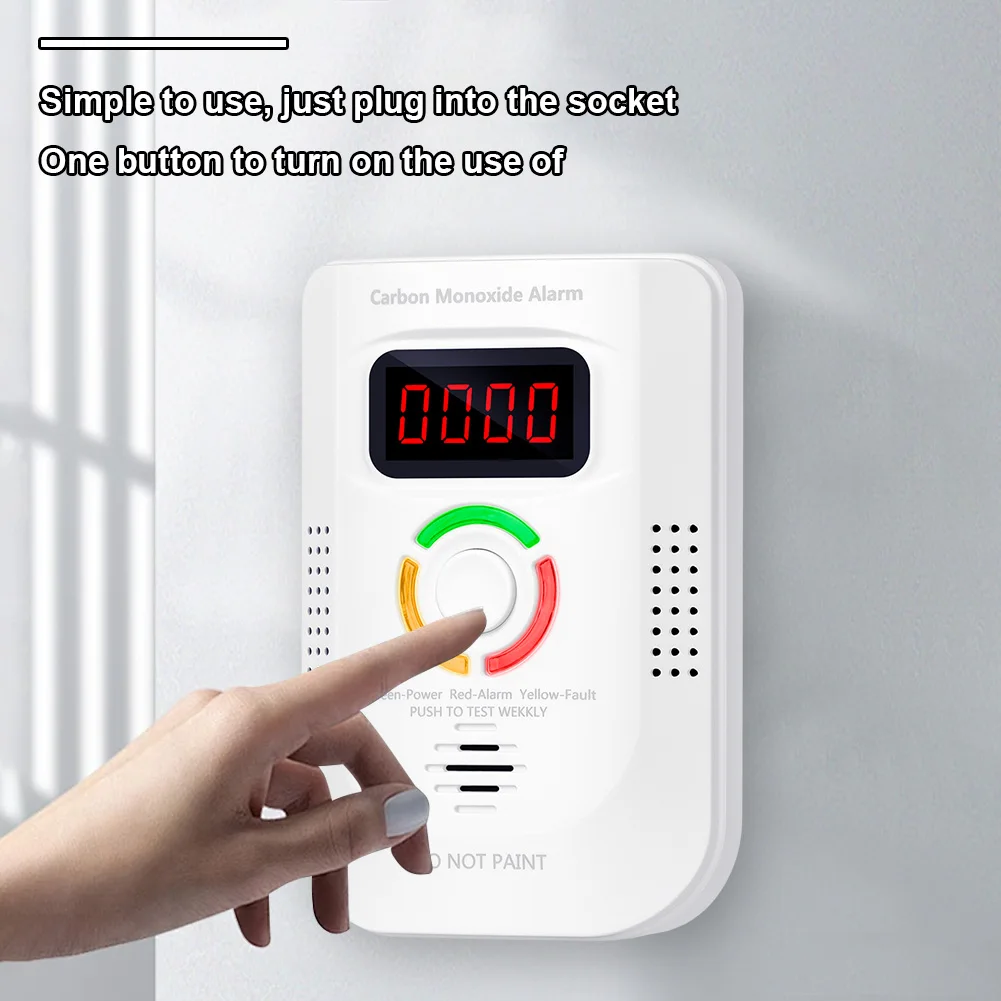 Home Security Combustible Gas Leakage Sensor LPG Propane Butane Methane Natural Gas Detector CO Carbon Monoxide Alarm Fireproof 6
