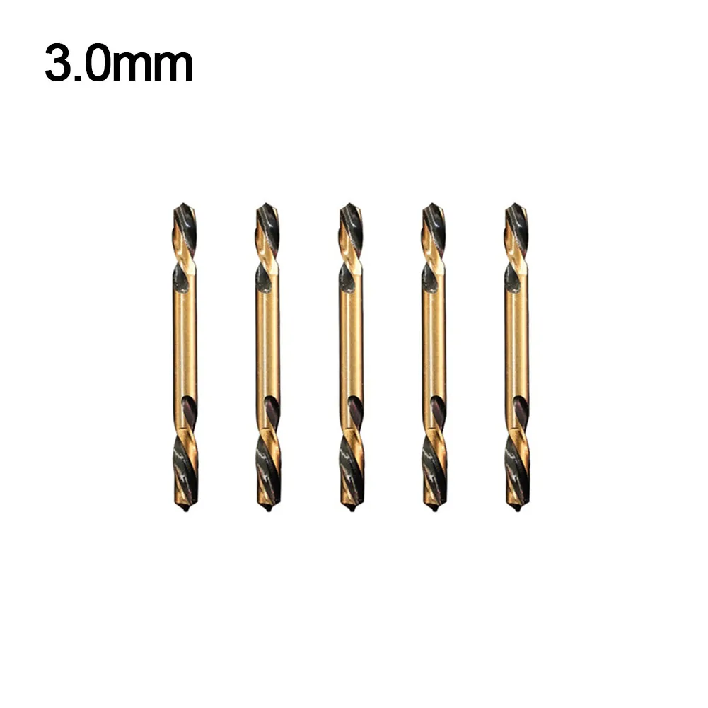 

5Pcs Drill Bits HSS Double-head 3-6mm For Metal Stainless Steel Wood Drilling Hole Punching Electric Drill Tool Accessories