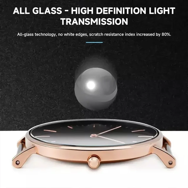 Pellicola Vetro Temperato Per Marsyu MT300 Smartwatch | 3 Pezzi | Durezza 9H | Anti-Graffi - Foto 3