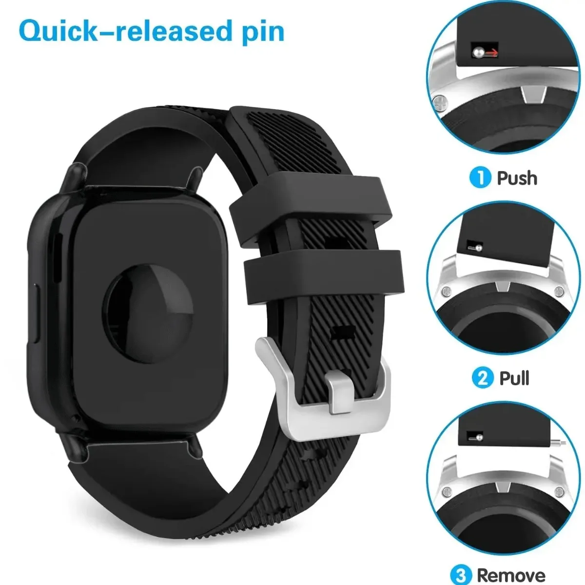 Breathable Soft Silicone Strap - Replacement Wristband Accessory