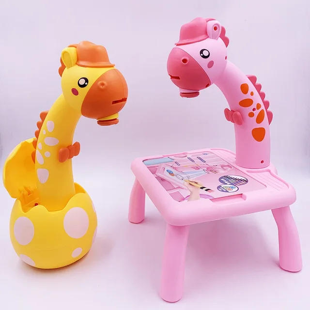 Mini Led Projector Art Drawing Table Light Toy for Children Kids Painting Board Small Desk Educational Learning Paint Tool Craft 6