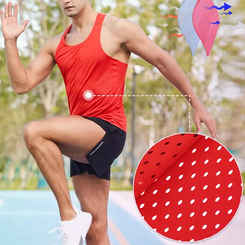 SummerRunningVestMenMeshGymTopsClothingQuickDrying