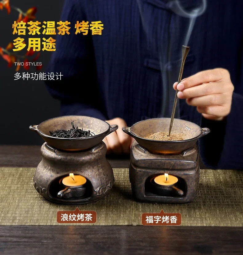 Description Picture 4 of itemCeramic Aromatherapy Essential Oil Stove Household Wax Melter Aromatherapy Heating Melter Roast Tea Pot Aromatherapy Melter