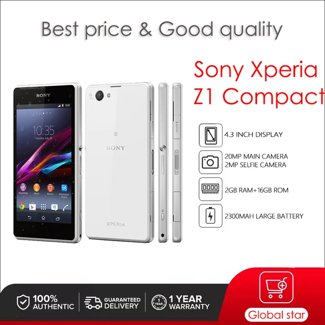 Sony Xperia Z1 Compact Z1 Mini D5503 Refurbished Original Unlocked Cellphone 4.3" 2GB+16GB 20MP Camera  free shipping 1