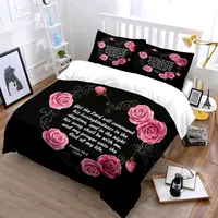 Design floral romantique pour la décoration de chambre d'enfant et d'adulte, magnifique ensemble de literie trois pièces en cadeau. 5
