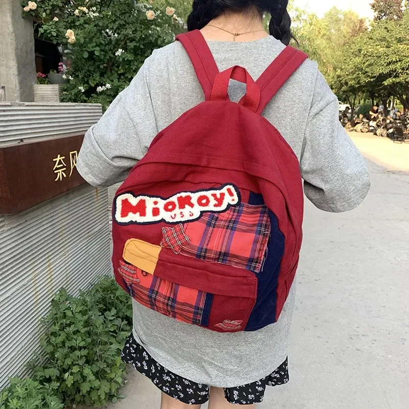 부드러운 손잡이 2024 하이 퀄리티 가방 여성용, 캐쥬얼 솔리드 인테리어 컴파트먼트 백팩, 지퍼 포켓 나일론 백팩 