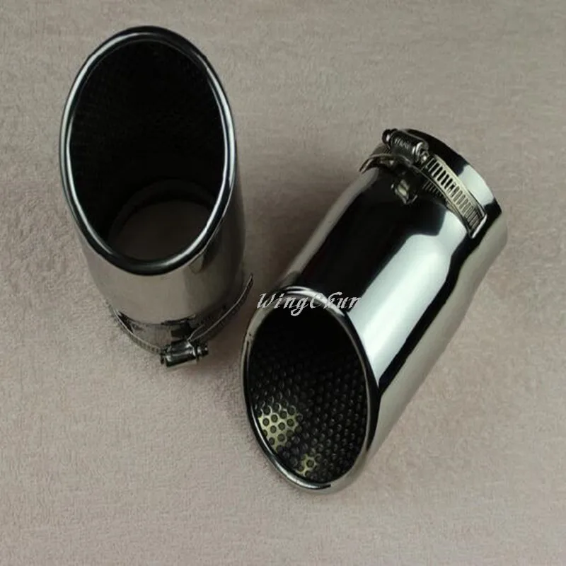 2 Pcs Stainless Steel Exhaust Muffler Tip For Audi A3 A4l Q5 A6l 2009