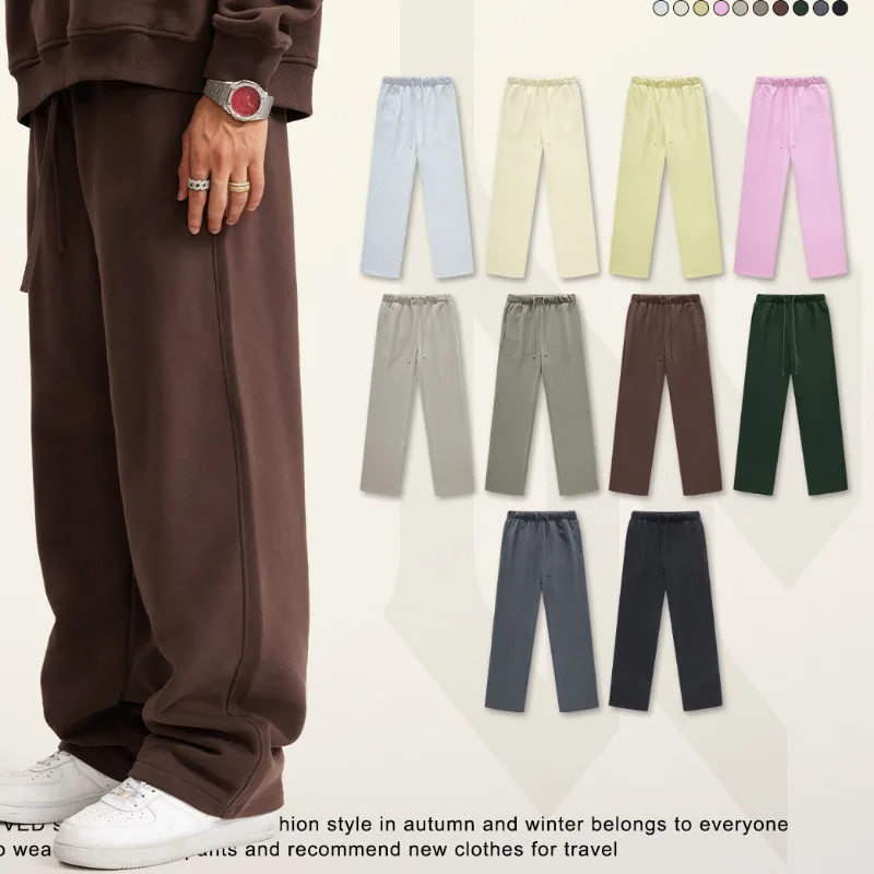 

2023 Autumn and Winter New Men's Pants Straight Pants Couple Pants