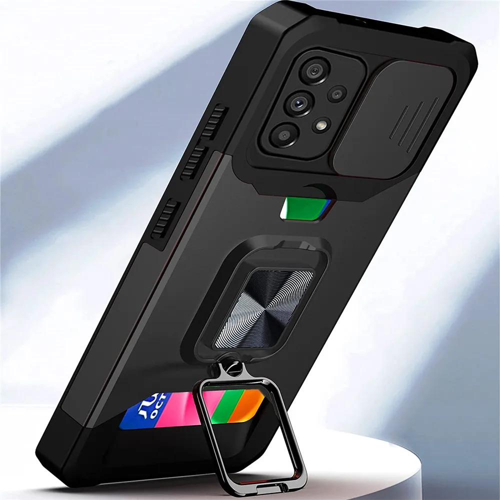 

Case For Samsung A53 5G Hard Silder Window Camera Protective Cover For Samsung Galaxy A53 A33 A52 A72 A42 A32 A12 S22 Ultra S21