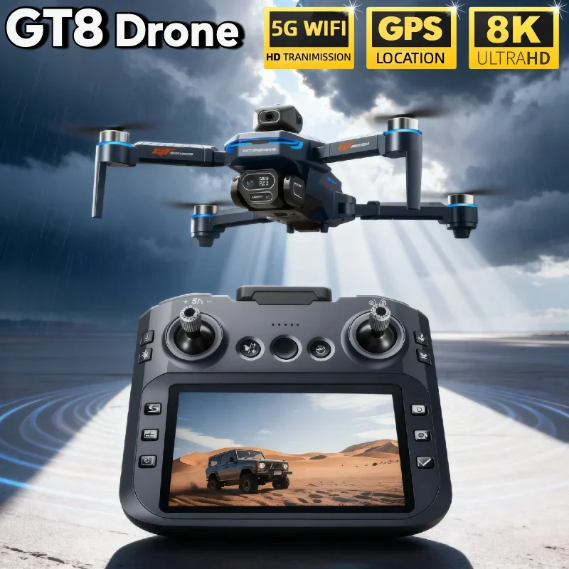 Drone LSRC GT8 8K GPS 5G WiFi FPV Moteur Brushless Caméra Double