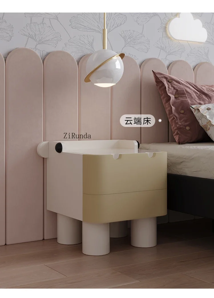 1Children's room cute storage small cabinet bedroom drawer cabinet simple style bedside