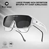 WEST BIKING Polarized Cycling Glasses Fit Over Myopic Sunglasses HD Large Frame Fishing Driving Goggles MTB Road Bike Eyewear