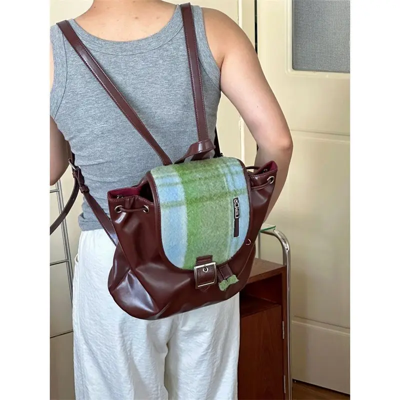 Винтажный женский маленький рюкзак Bakcpack в американском стиле, Студенческая школьная сумка для девочек, ретро класс, рюкзак в стиле преппи, японская мода