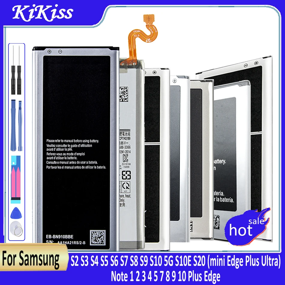 Batteria Per Samsung Galaxy Note 1 2 3 4 5 7 8 9 10 Plus Edge/S2 S3 S4 S5 Mini S6 S7 Edge S8 S9 S10 5G S10E S20 Plus Ultra