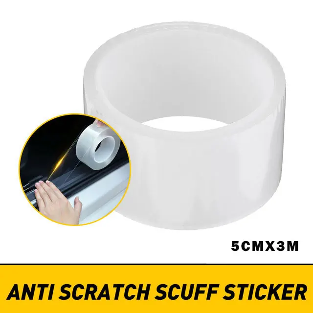Autocollants Protection Seuil De Porte Voiture - Fibre De Carbone Réfléchissant - 4 Pièces Rouge - Pour Toyota Auris, Corolla, Yaris, Etc. - 7