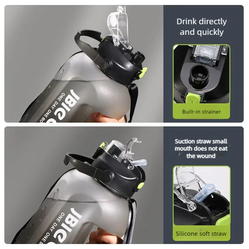 زجاجة مياه رياضية بسعة 3 لتر للرجال، مناسبة لركوب...