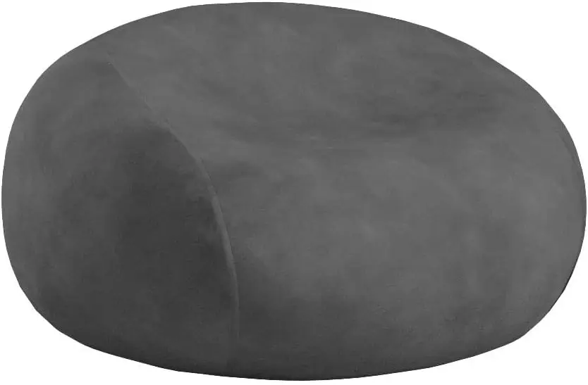 Bean Bag Chair: Giant 5' Memory Foam Furniture Bean Bag-Big Sofa with Soft Micro Fiber Cover-Grey Pebble