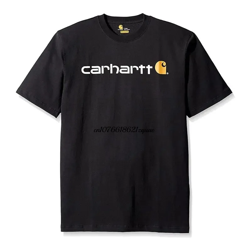2023 Carhartt Wip 브랜드 코튼 100% 남녀공용 티셔츠, 루즈한 밀리터리 스타일 코튼 반팔 작업복, 커플 티셔츠