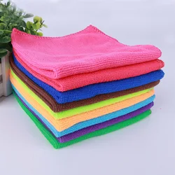 Microfiber Cleaning Cloth Set - Assorted Colors, 30x30cm, Multi - Purpose Towels - 5pcs (Mixed Color)